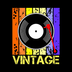 vintage, record player icon vector

