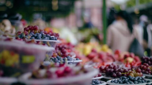 Fresh fruit at market stall