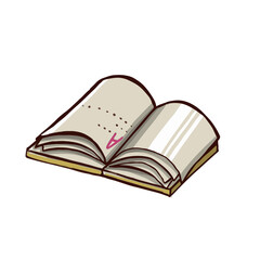 Reading book, textbook, notepad color illustration
