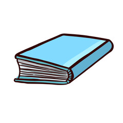 Reading book, textbook, notepad color illustration