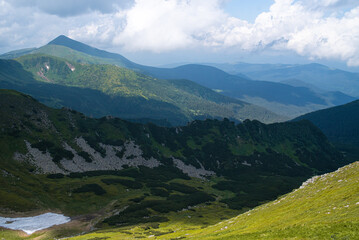 landscape with mountains and clouds