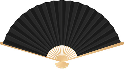 Colored japan folding fan vector illustration  - obrazy, fototapety, plakaty