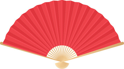 Fototapeta Colored japan folding fan vector illustration  obraz