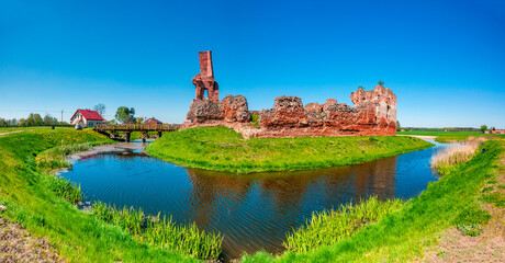 Naklejka na ściany i meble Ruins of the Besiekiery Castle, Poland.