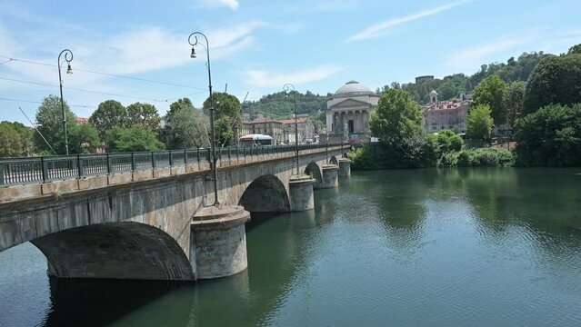 view of the river po in Turin