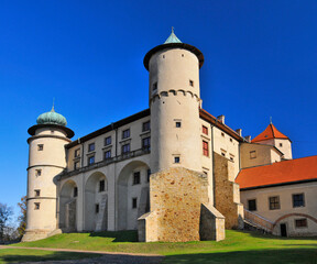 Obraz premium Nowy Wisnicz Castle - 14th century castle, Stary Wisnicz village, Lesser Poland Voivodeship.