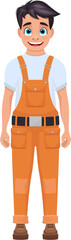 Boy worker clipart design illustration