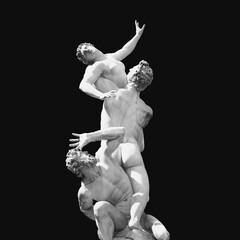 Greek statues thinkers sages vintage picture 