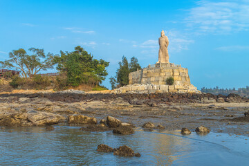 koxinga statue at jiangong islet in kinmen