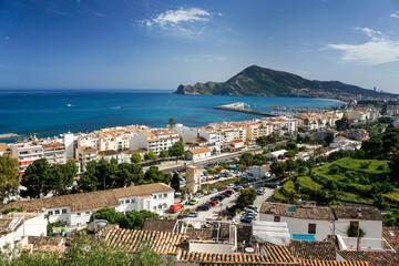 Obraz premium Panorama of the Costa Blanca from the overlook point in Altea, Spain