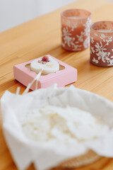 Cozy warm home atmosphere. Natural handmade soap bars with organic medicinal plants and flowers.