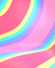 Obraz premium 3d rendered curly rainbow stripes background.