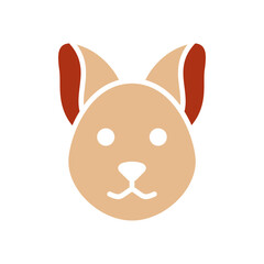 Obraz premium Cat glyph icon. Farm animal vector illustration