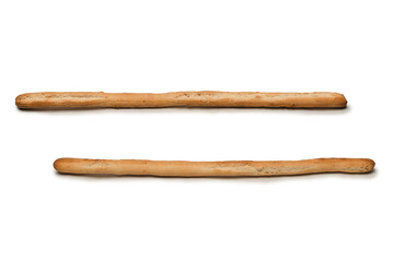 Bread sticks isolated on white background.