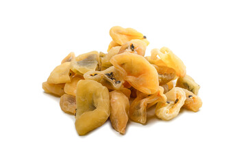 Dried passion fruit isolated on a white background.