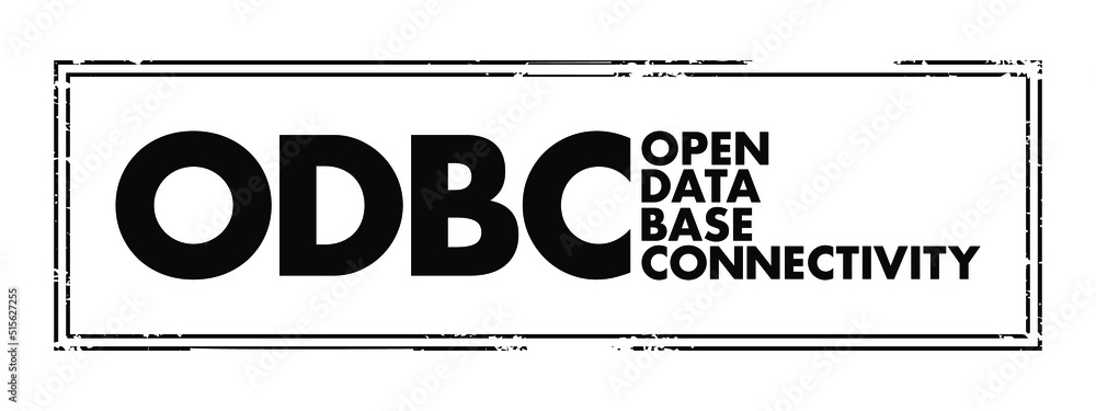 Aufkleber odbc open database connectivity - standard application programming interface for accessing database 