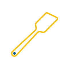Kitchen wooden spatula vector icon