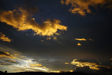 sunset in the sky