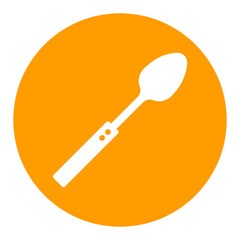Large spoon vector glyph icon. Kitchen appliances