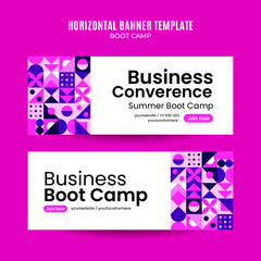 Modern Geometry - Bootcamp Web Banner for Social Media Horizontal Poster, banner, space area and background