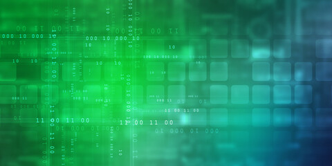 2d illustration Abstract futuristic electronic circuit technology background