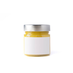 Mockup of an isolated jar of olive cream and jam