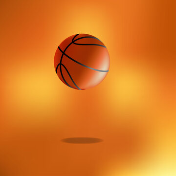Basket ball in orange background vector illustration