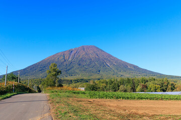 秋が訪れた羊蹄山