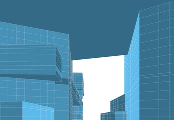 Obraz na płótnie Canvas Modern architecture 3d rendering 