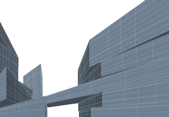 Obraz premium Modern architecture 3d rendering 