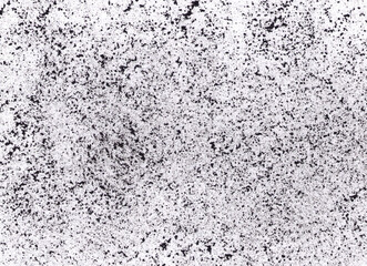 Black grainy texture isolated on white background. Grunge stain design elements. Noise splat illustration.