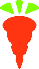icon carrot illustration style and logo