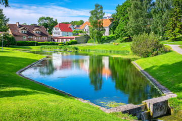 Obraz premium Park at Rakvere town. Estonia