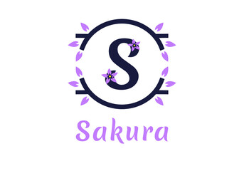 S logo, and cherry blossoms.