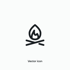 Bonfire vector icon. Premium quality.