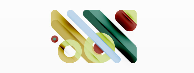 Lines geometric background. Stripes and rings composition business template for wallpaper, banner, background or landing