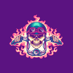 Skull Rider Illustration