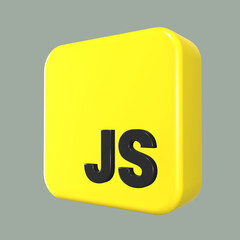 Stylized 3D Javascript Icon Side View