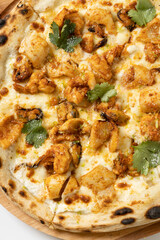 italian pizza on a white background