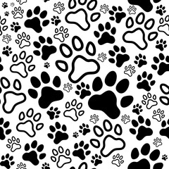 Fototapeta na wymiar Animal dog cat paw seamless Geometric seamless patterns. Abstract geometric graphic design print pattern. Seamless geometric pattern