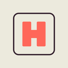 Hospital vector icon. Medical sign