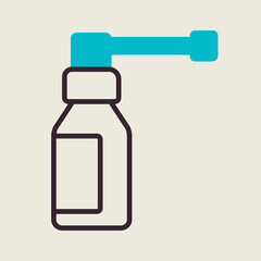 Medical spray vector icon. Medical sign