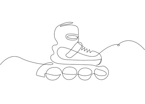 recommend clip art: Roller skates, sportswear one line art. Continuous line drawing of sport, shoes, skating, speed, rollerskating, kid, exercise, hobby, training, activity, equipment, wheel, sporty, athlete, training.