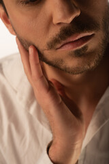 Obraz premium Adult man posing in studio