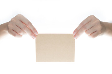 Hand isolated on a white background