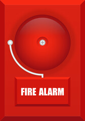 Fire alarm vector illustration isolated on white background