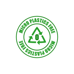 Micro plastics free icon isolated on white background