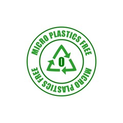 Micro plastics free icon isolated on white background