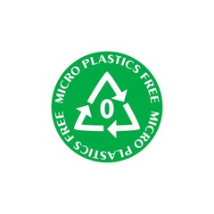 Micro plastics free icon isolated on white background