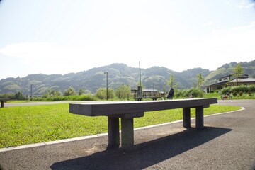 bench on the hill
